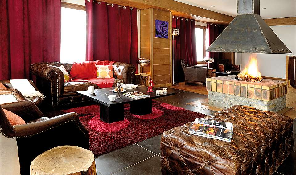 Francija Les Chalets Edelweiss Lagrange Vacances La Plagne ogenj