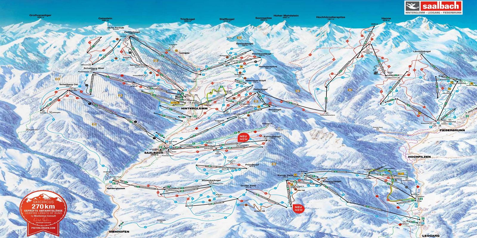 Skimap Saalbach