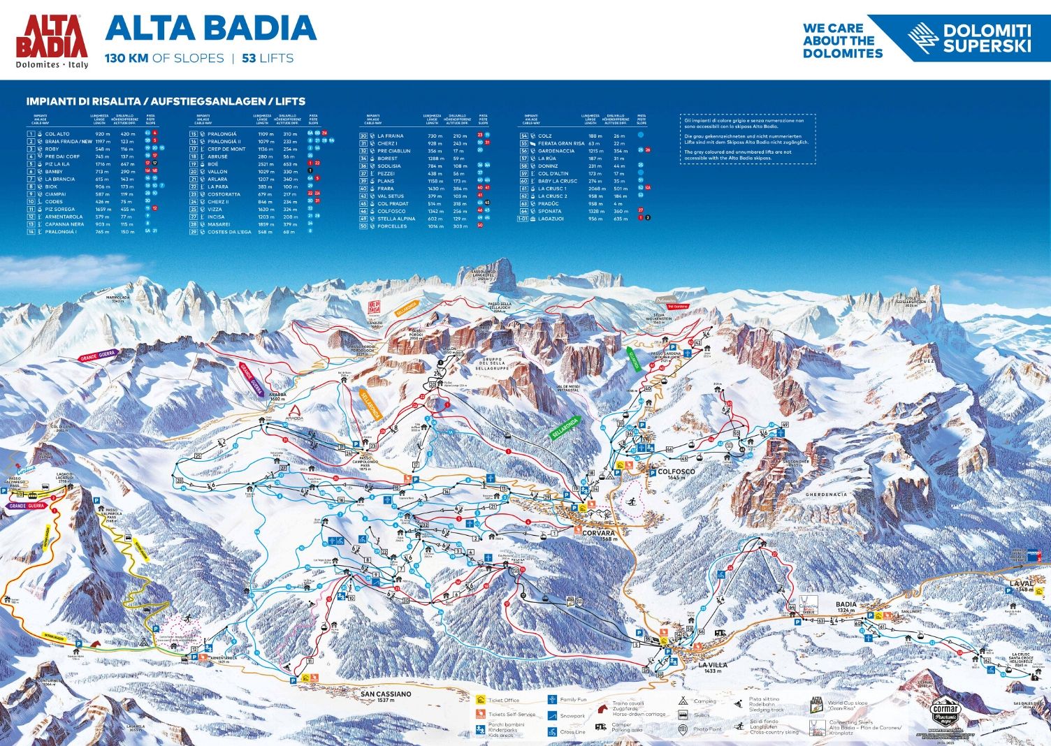 Skimap Alta Badia