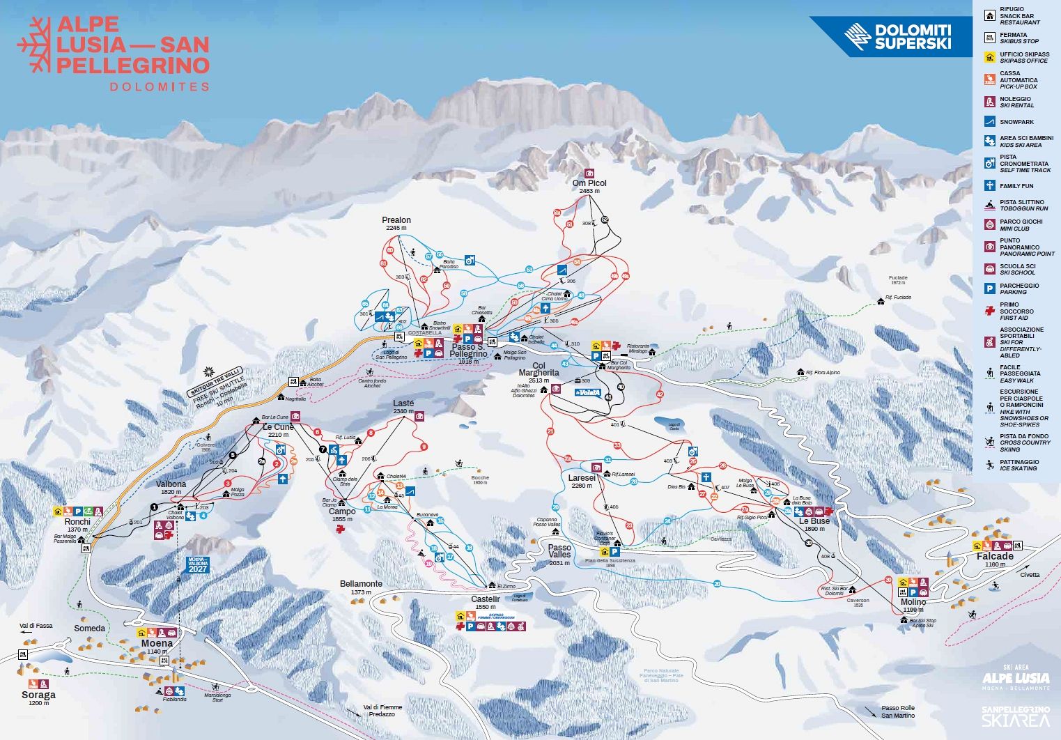 Skimap Falcade-Passo San Pellegrino