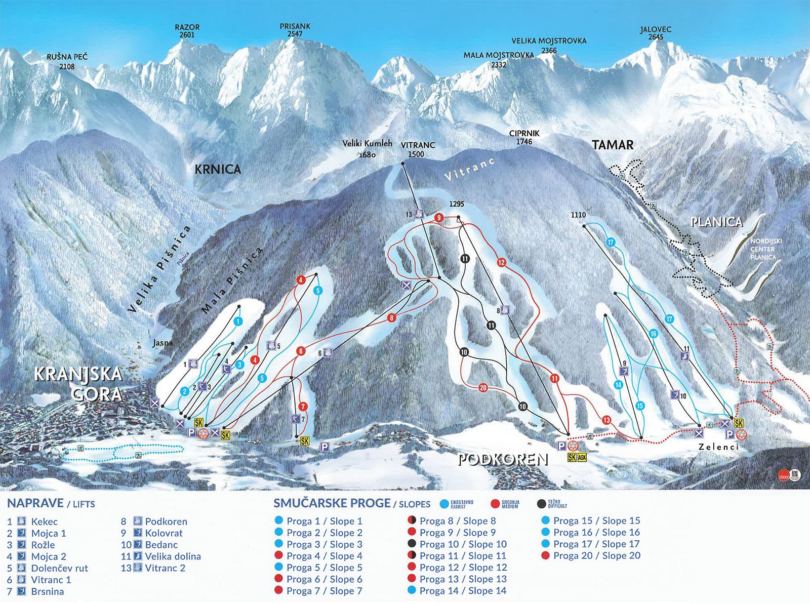 Skimap Kranjska Gora