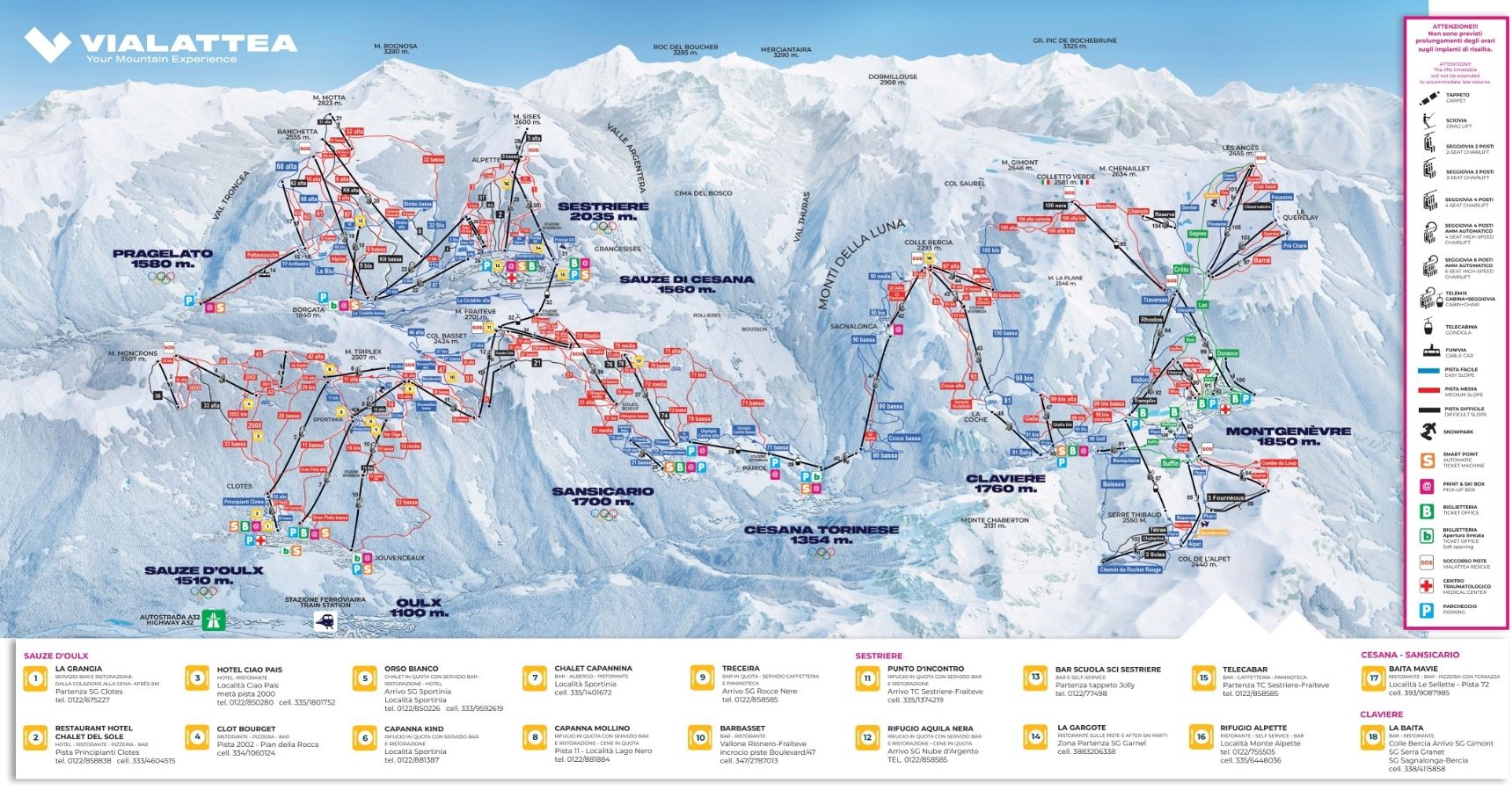 Skimap Sestriere